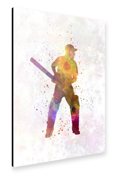 Alu-Dibond "Cricket player batsman-g" 30x20 cm artboxONE