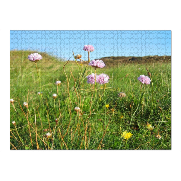 Puzzle Ravensburger "Rosa Blumen am Strand" artboxONE - Natur,Reise,Reise / Strand und Meer