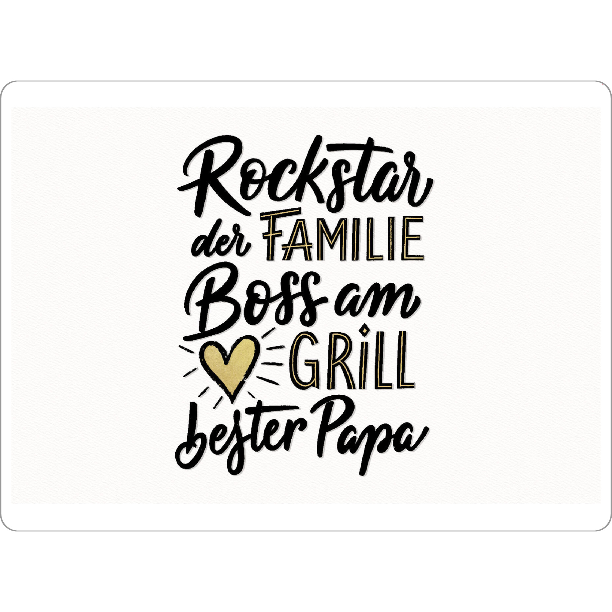 Tischset "Papa, Rockstar der Familie" artboxONE - Typografie,Liebe,Für Papa,Lustig