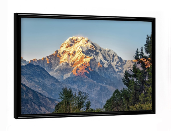 Poster mit schwarzem Rahmen "Annapurna sunset" artboxONE - Natur,Reise,Reise / Asien,Reise / Länder