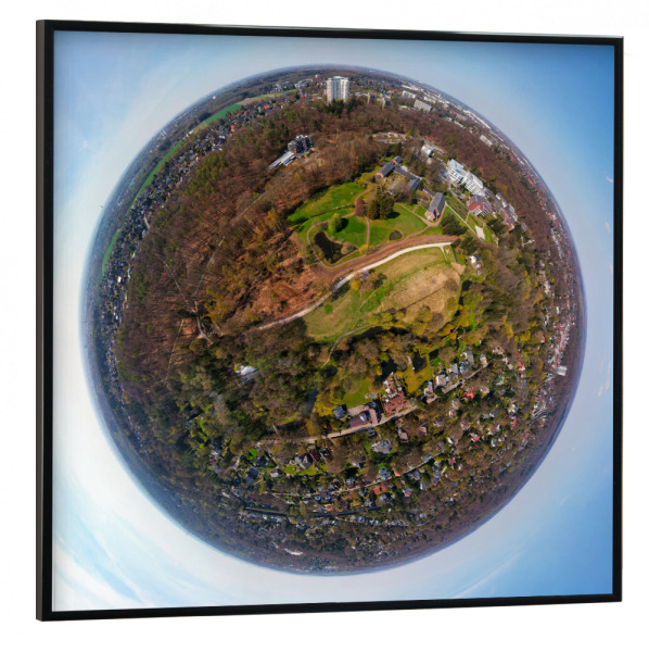 Poster mit schwarzem Rahmen 30x30 cm "Reinbek - Böge-Park Süd; high" artboxONE - Städte,Natur,Reise,Architektur,Reise / Länder