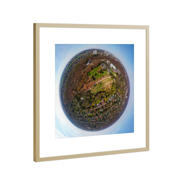 Poster mit Rahmen Gold "Reinbek - Böge-Park Süd; high" artboxONE - Städte,Natur,Reise,Architektur,Reise / Länder