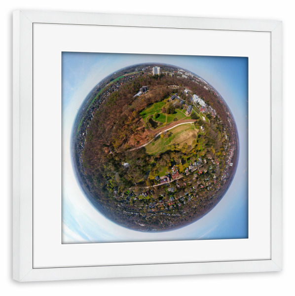 Poster mit Rahmen weiß "Reinbek - Böge-Park Süd; high" artboxONE - Städte,Natur,Reise,Architektur,Reise / Länder