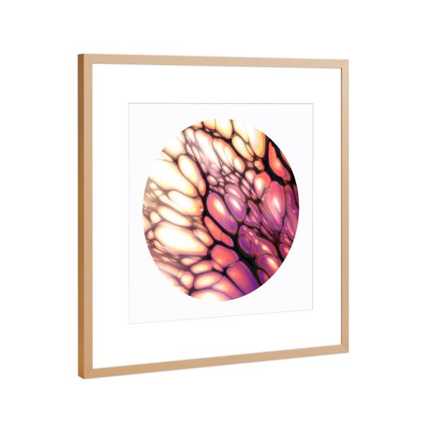 Poster mit Rahmen Kupfer "Light purple - Cells" artboxONE - Abstrakt