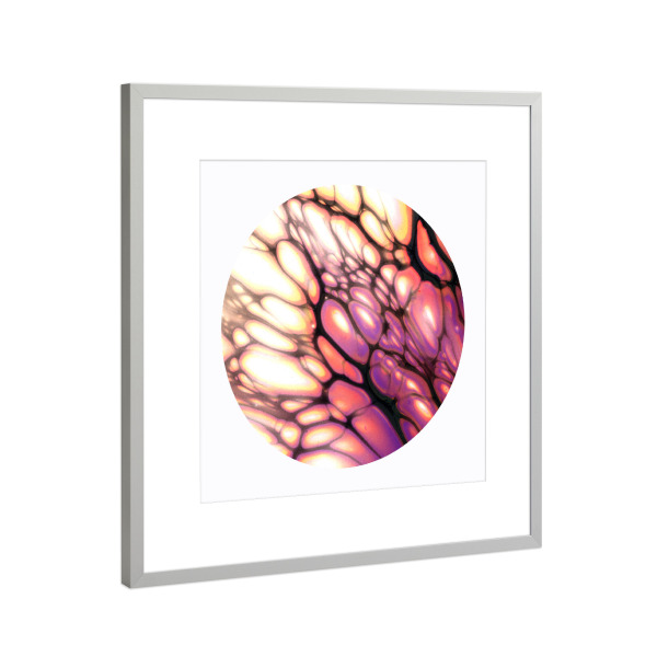 Poster mit Rahmen Silber "Light purple - Cells" artboxONE - Abstrakt