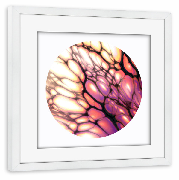 Poster mit Rahmen weiß "Light purple - Cells" artboxONE - Abstrakt
