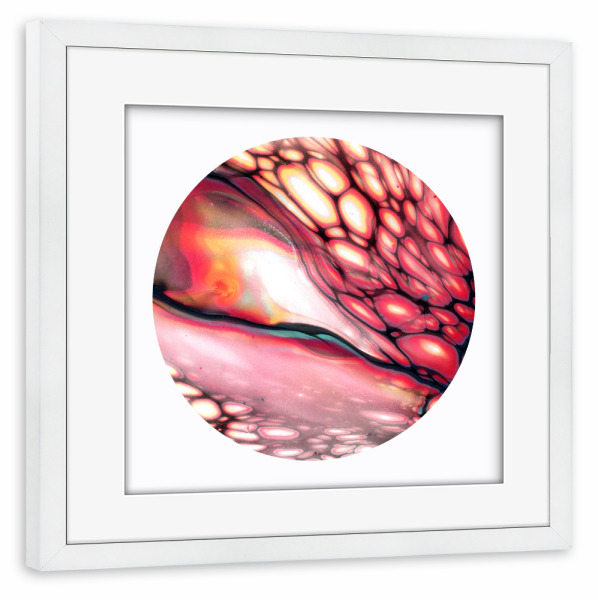 Poster mit Rahmen weiß "The red Cells - wings" artboxONE - Abstrakt