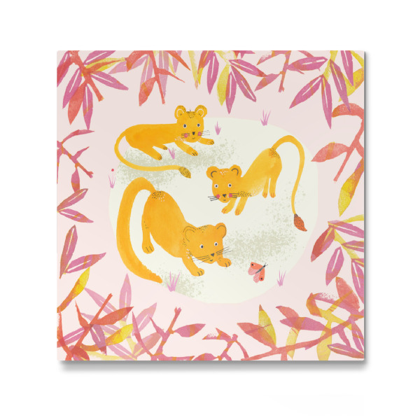 Galerie-Print "Lisa Dolson - Freche Löwenkinder" 30x30 cm artboxONE