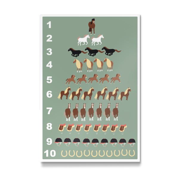Galerie-Print "Pferde Zahlen Lernen für Kinder" 30x20 cm artboxONE