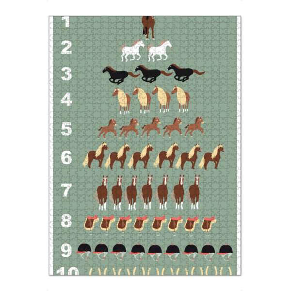 Puzzle Ravensburger "Pferde Zahlen Lernen für Kinder" artboxONE - Für Kinder,Tiere