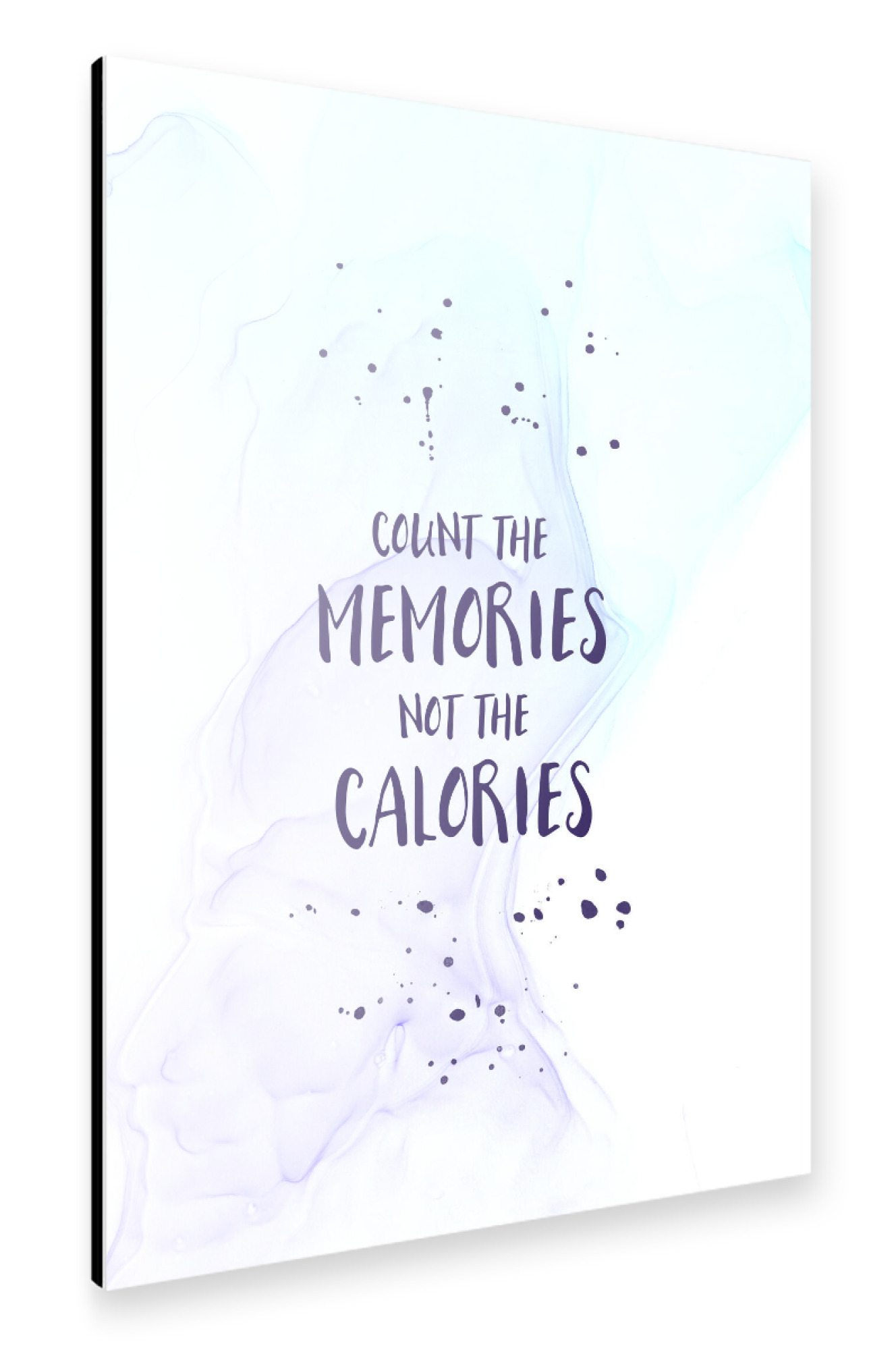 Alu-Dibond "COUNT THE MEMORIES floating colors" 30x20 cm artboxONE