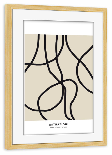 Poster mit Rahmen kiefer "ABSTRACTION OF LINES" artboxONE - Abstrakt