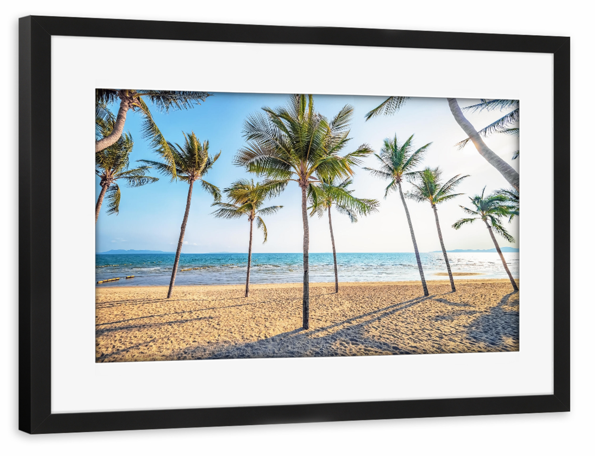 Poster mit Rahmen schwarz "Jomtien Beach" artboxONE - Natur,Reise,Reise / Strand und Meer,Reise / Asien,Reise / Länder