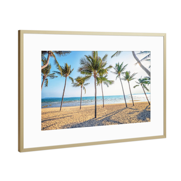 Poster mit Rahmen Gold "Jomtien Beach" artboxONE - Natur,Reise,Reise / Strand und Meer,Reise / Asien,Reise / Länder