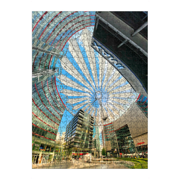 Puzzle Ravensburger "Mittendrin" artboxONE - Städte / Berlin,Architektur - Berlin,Sony center,Architektur,Architecture,Gebäude,Buildings