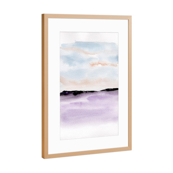 Poster mit Rahmen Kupfer "Purple Sea" artboxONE - Natur,Abstrakt