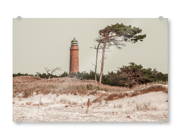 Acrylglasbild "Leuchtturm Prerow" artboxONE - Natur,Reise,Reise / Strand und Meer