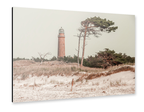 Alu-Dibond "Leuchtturm Prerow" 30x20 cm artboxONE