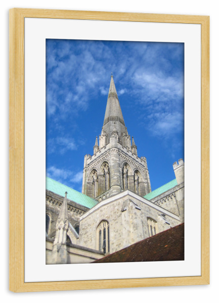 Poster mit Rahmen kiefer "Chichester Cathedral" artboxONE - Städte,Architektur,Reise / Länder
