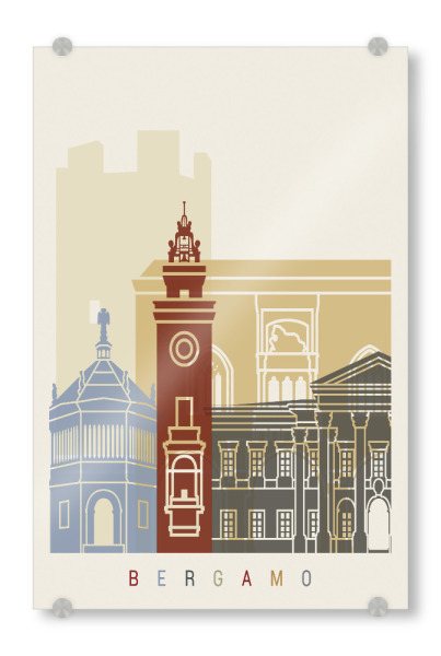 Acrylglasbild "Bergamo skyline" artboxONE - Städte,Architektur