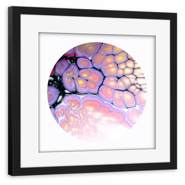 Poster mit Rahmen schwarz "Pink Time-the Cells" artboxONE - Abstrakt