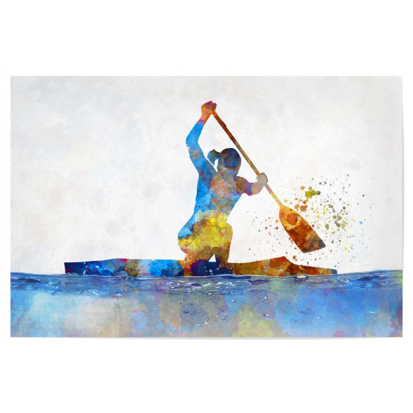Poster "Female kayak athletes competing-b" artboxONE - Sport
