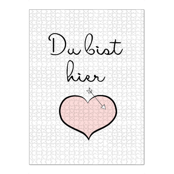 Puzzle Ravensburger "Du bist hier" artboxONE - Typografie,Liebe,Für Mama,Für Papa