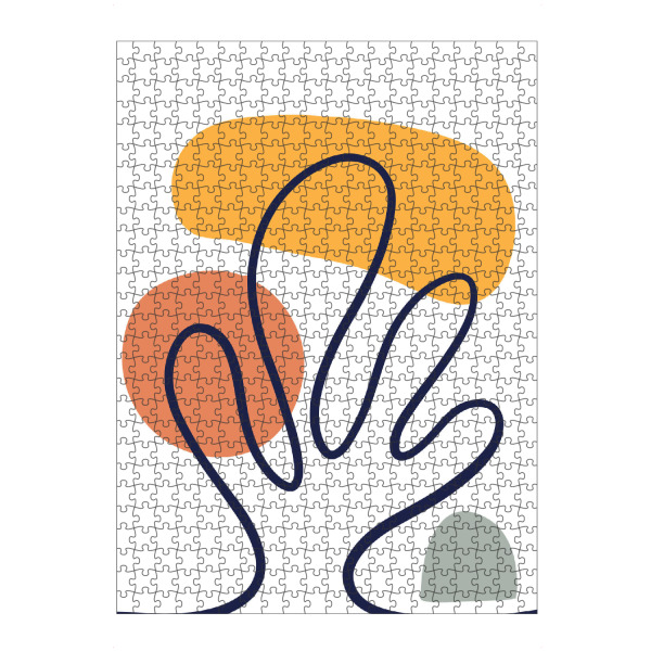 Puzzle Ravensburger "Crop leaf" artboxONE - Natur,Floral,Abstrakt,Geometrie