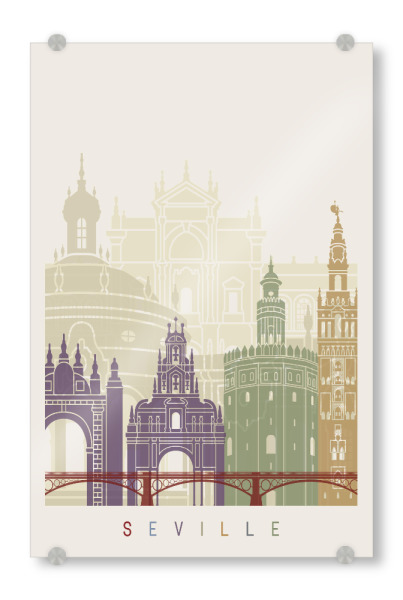 Acrylglasbild "Seville V2 skyline" artboxONE - Städte,Architektur