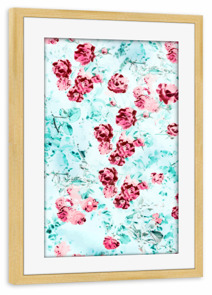 Poster mit Rahmen kiefer "Nothing Happens First A Dream" artboxONE - Floral,Abstrakt