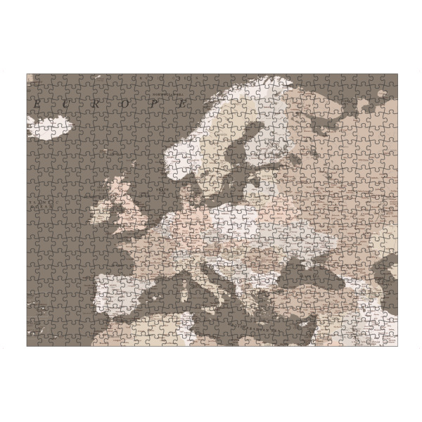 artboxONE Puzzle "Detailed map of Europe in brown" artboxONE - Reise,Kartografie