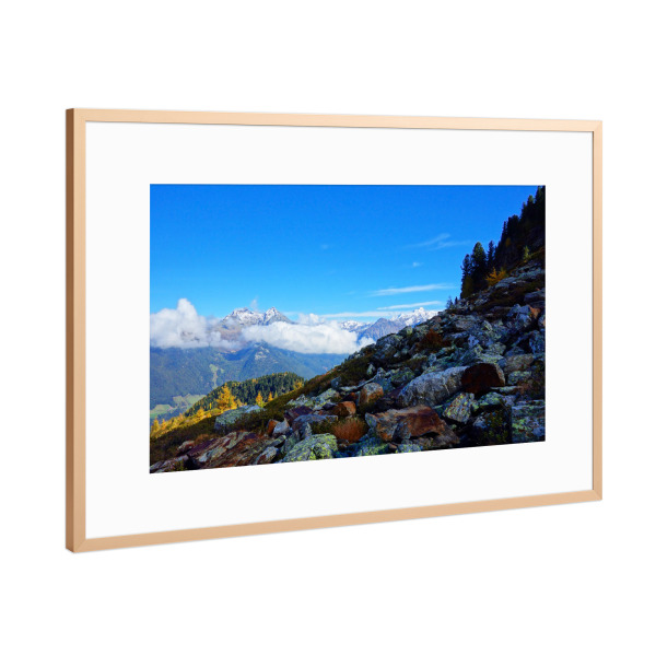 Poster mit Rahmen Kupfer "Felsen am Berghang" artboxONE - Natur,Reise,Reise / Länder
