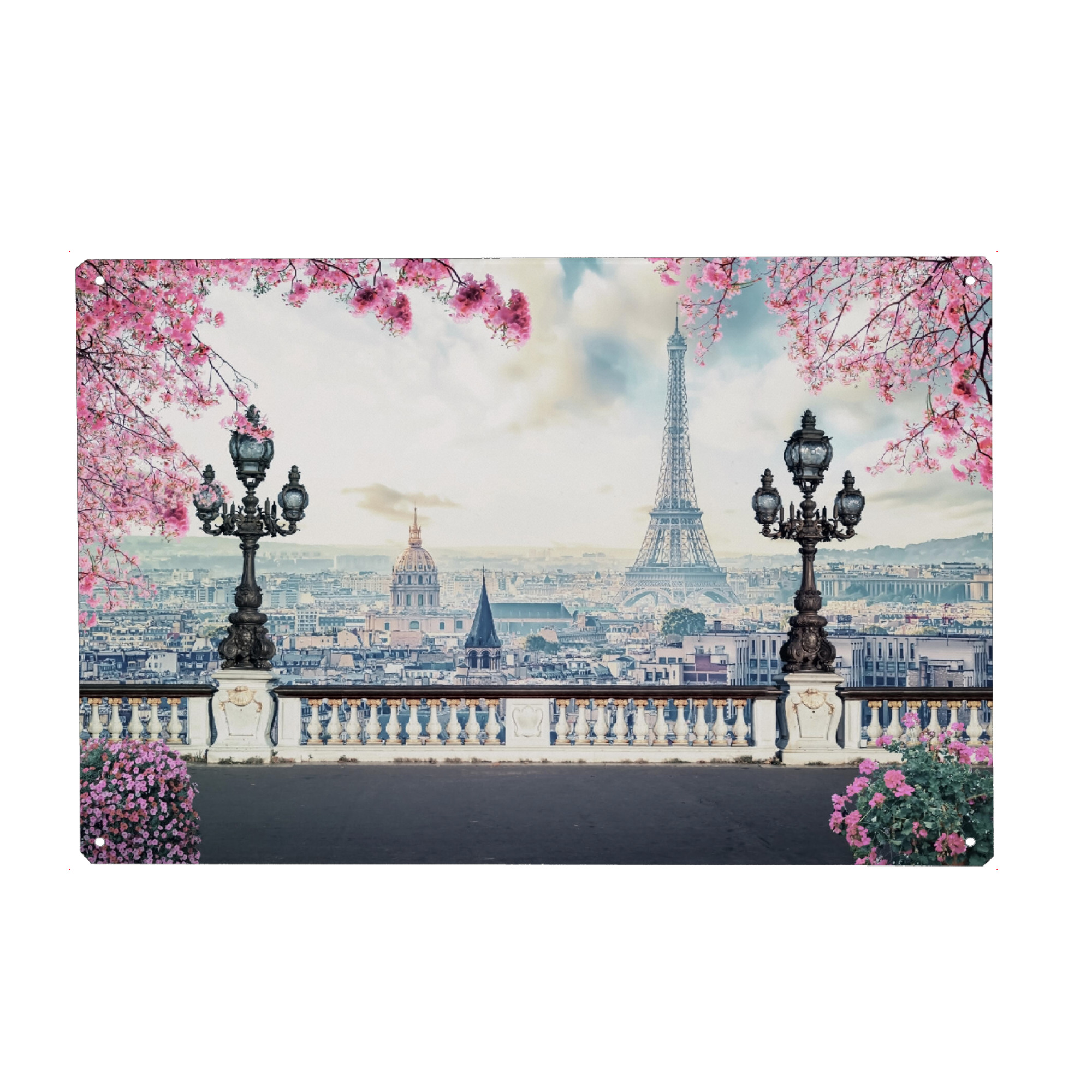 Metall Poster "Spring in Paris" artboxONE - Städte,Reise,Architektur,Städte / Paris,Reise / Länder