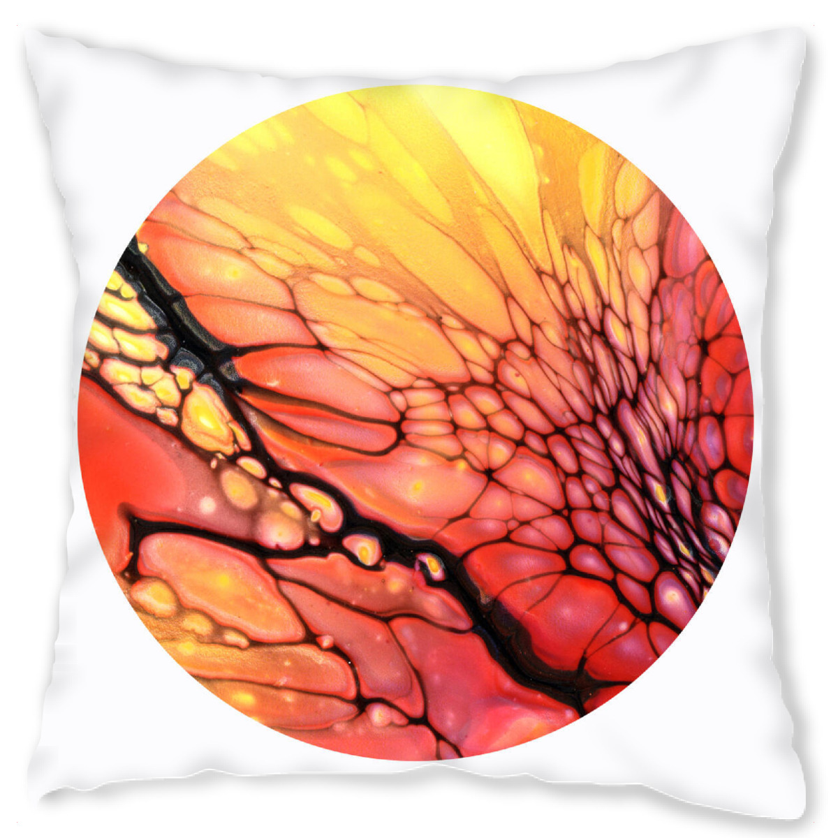 Design-Kissen "Yellow then Red - many Cells" artboxONE - Abstrakt