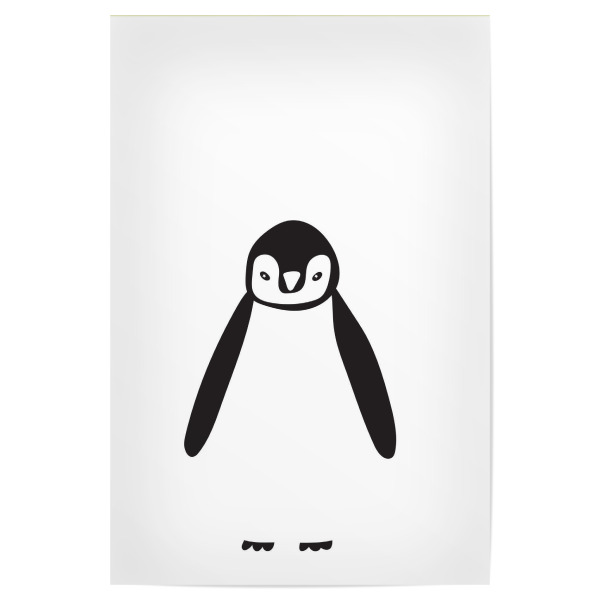 Poster 30x20 cm "Tierpoträt Pinguin schwarzweiß" artboxONE - Für Kinder,Tiere