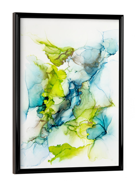 Poster mit schwarzem Rahmen "Am Fluss der Zeit" artboxONE - Abstrakt