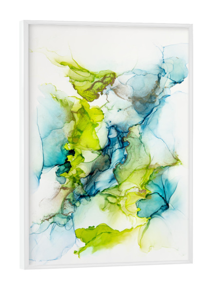 Poster mit weißem Rahmen "Am Fluss der Zeit" artboxONE - Abstrakt