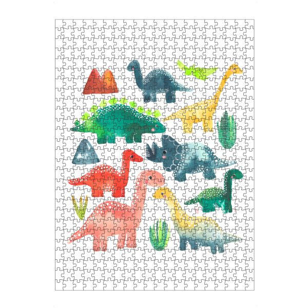 Puzzle Ravensburger "Lisa Dolson - Bunte Dinosaurier" artboxONE - Für Kinder,Tiere,Comic