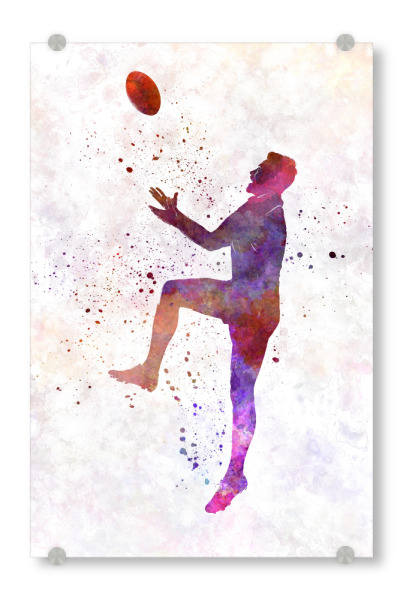 Acrylglasbild "Rugby man player" artboxONE - Sport