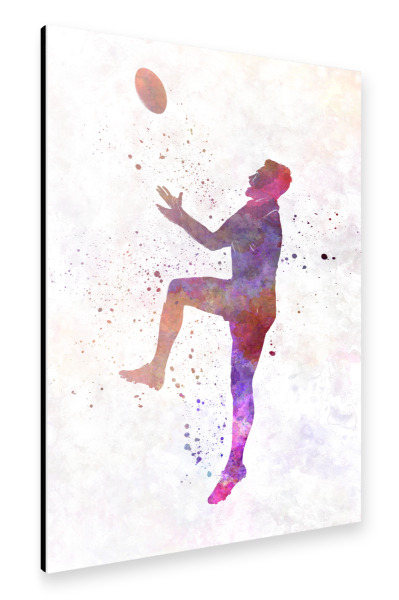 Alu-Dibond "Rugby man player" 30x20 cm artboxONE