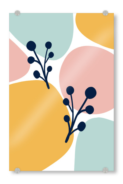 Acrylglasbild "Kira blossom" artboxONE - Natur,Floral,Abstrakt,Geometrie