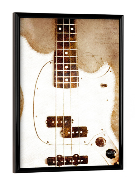 Poster mit schwarzem Rahmen "Guitar electric" artboxONE - Musik