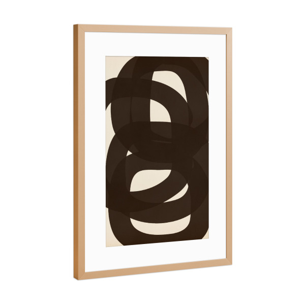 Poster mit Rahmen Kupfer "OVERLAPPING CIRCLES" artboxONE - Abstrakt