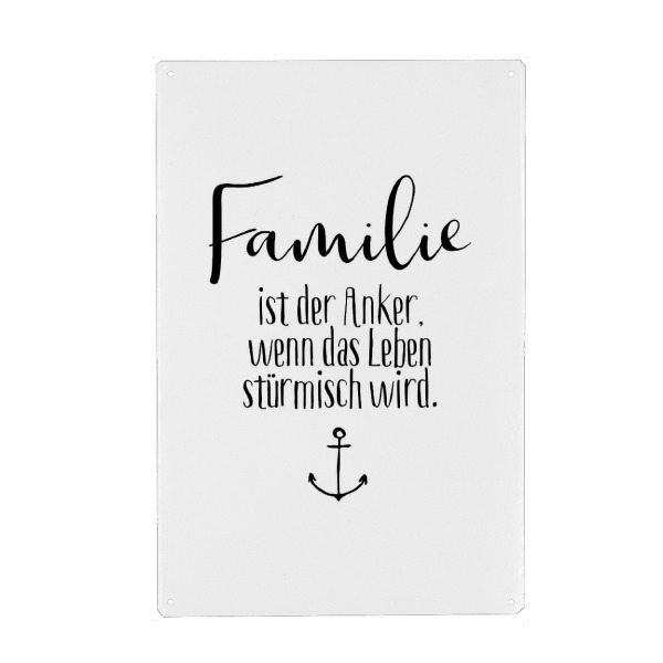 Holzbild "Familie Anker" artboxONE - Typografie,Für Mama,Für Papa