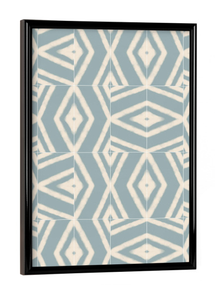 Poster mit schwarzem Rahmen "Rustic Watery Disarrayed Tiles" artboxONE - Abstrakt,Geometrie