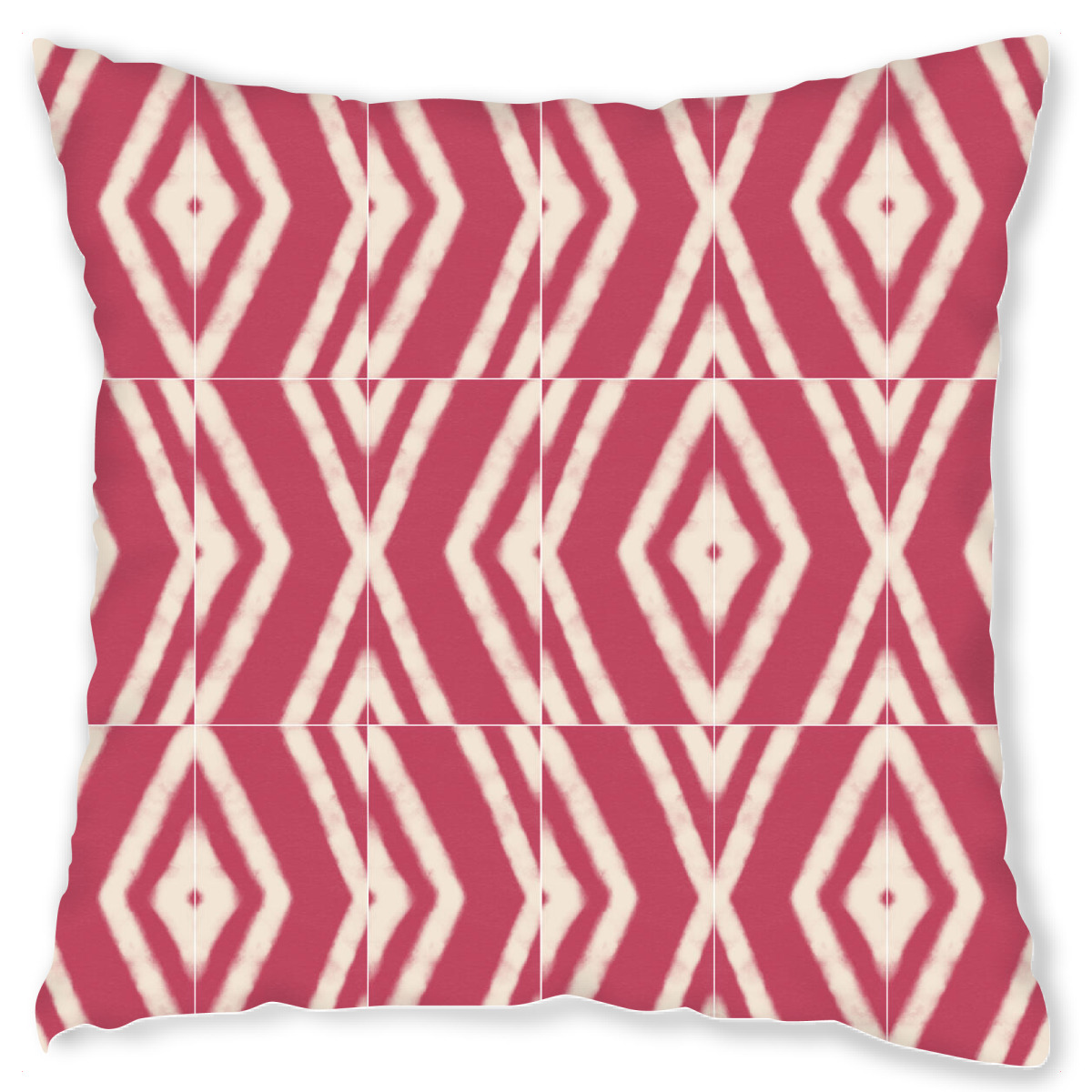 Design-Kissen "Rustic Rhubarb Disarrayed Tiles" artboxONE - Abstrakt,Geometrie