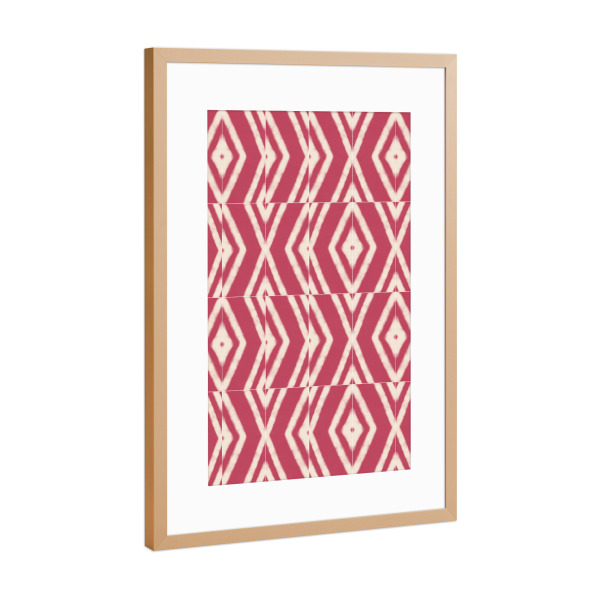 Poster mit Rahmen Kupfer "Rustic Rhubarb Disarrayed Tiles" artboxONE - Abstrakt,Geometrie