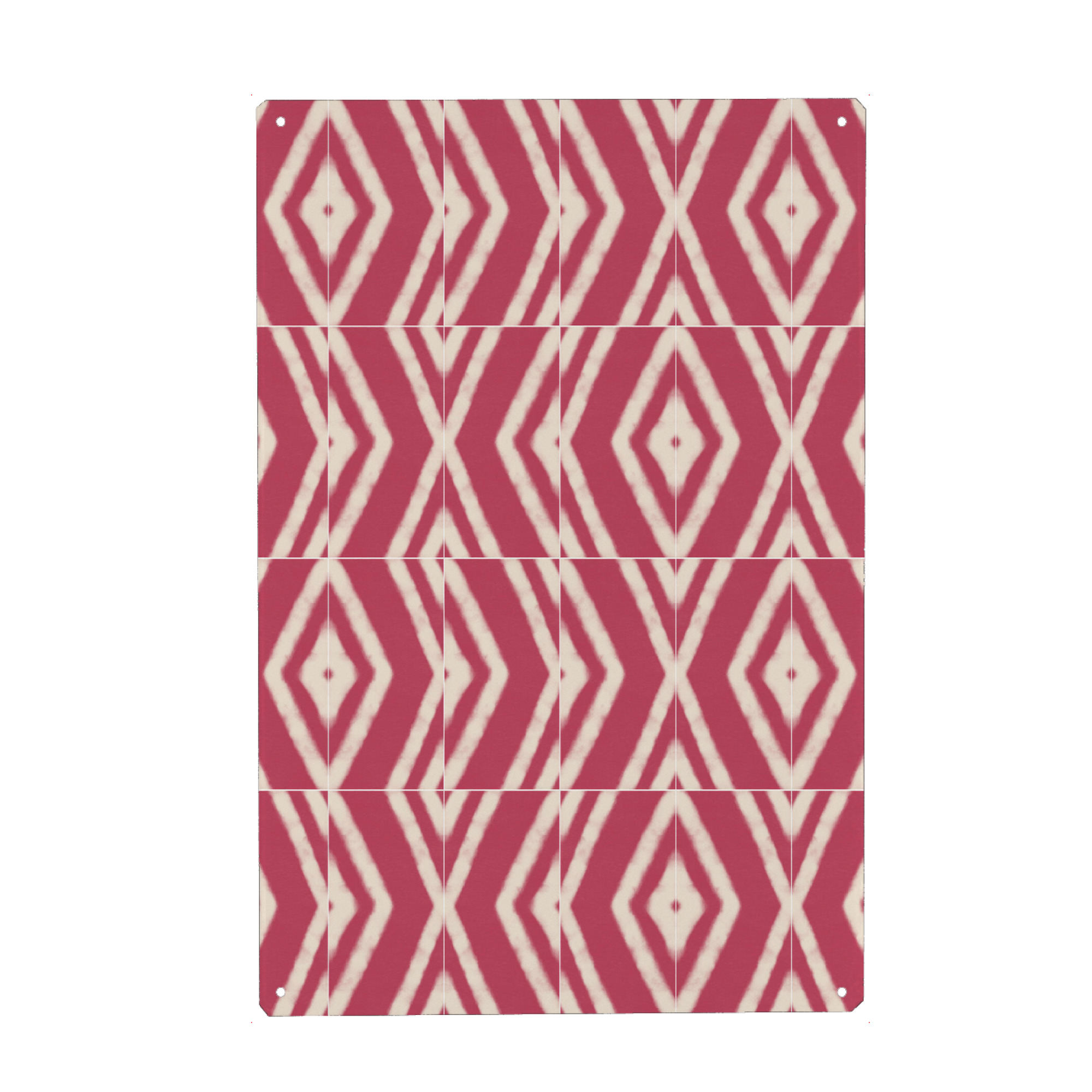 Holzbild "Rustic Rhubarb Disarrayed Tiles" artboxONE - Abstrakt,Geometrie