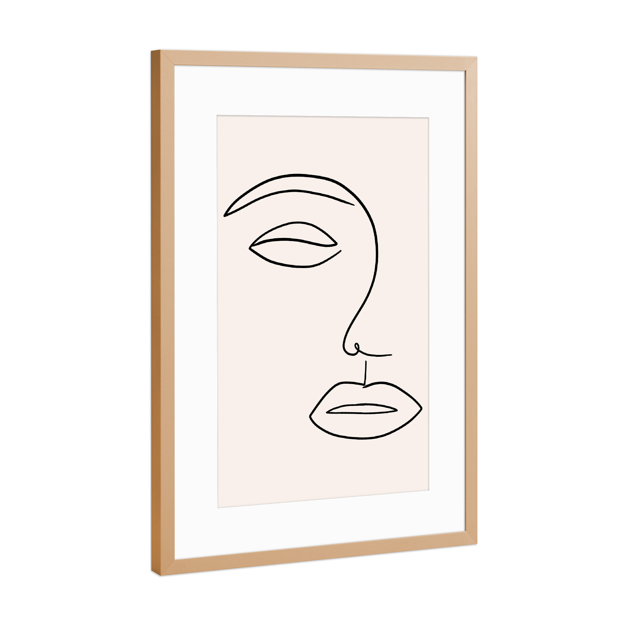Poster mit Rahmen Kupfer "Always you" artboxONE - Abstrakt,Menschen,Geometrie
