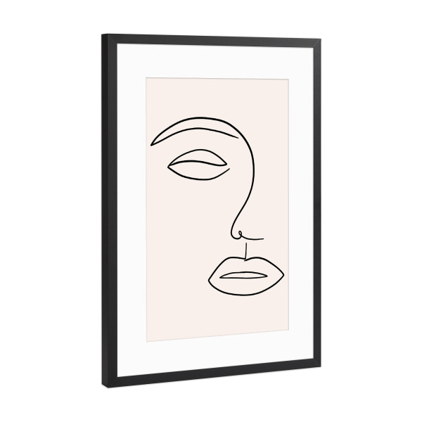 Poster mit Rahmen Schwarz (Metallic) "Always you" artboxONE - Abstrakt,Menschen,Geometrie